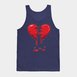 Dripping Broken Healing Heart Valentines Day Tank Top